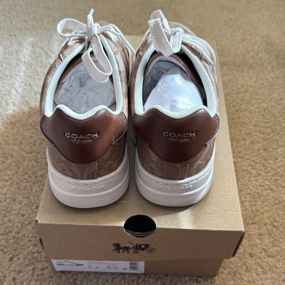Coach Brown Khaki Sneakers - Picture 2 of 5